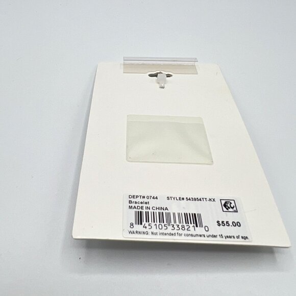 Unwritten Pave Initial K Disc Bangle Bracelet in Silver NWT - Picture 3 of 3